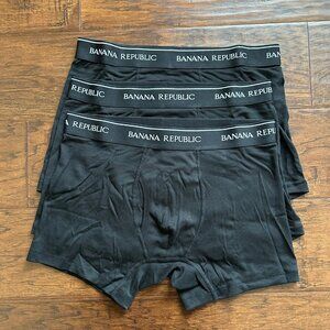 Banana Republic mens 3 pack black boxer briefs size M medium NEW in box